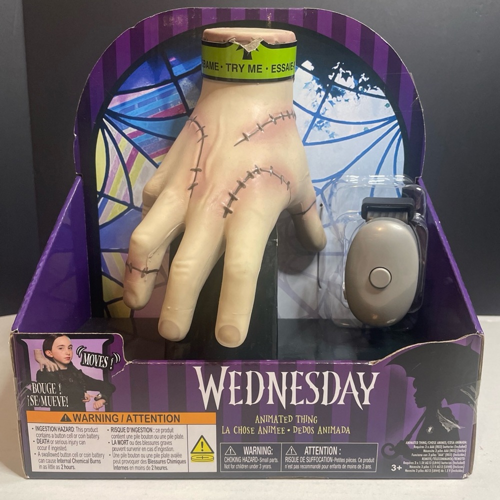 Wednesday Animated Thing Remote Control Hand Just Play NEW 2024 Addam’s Family